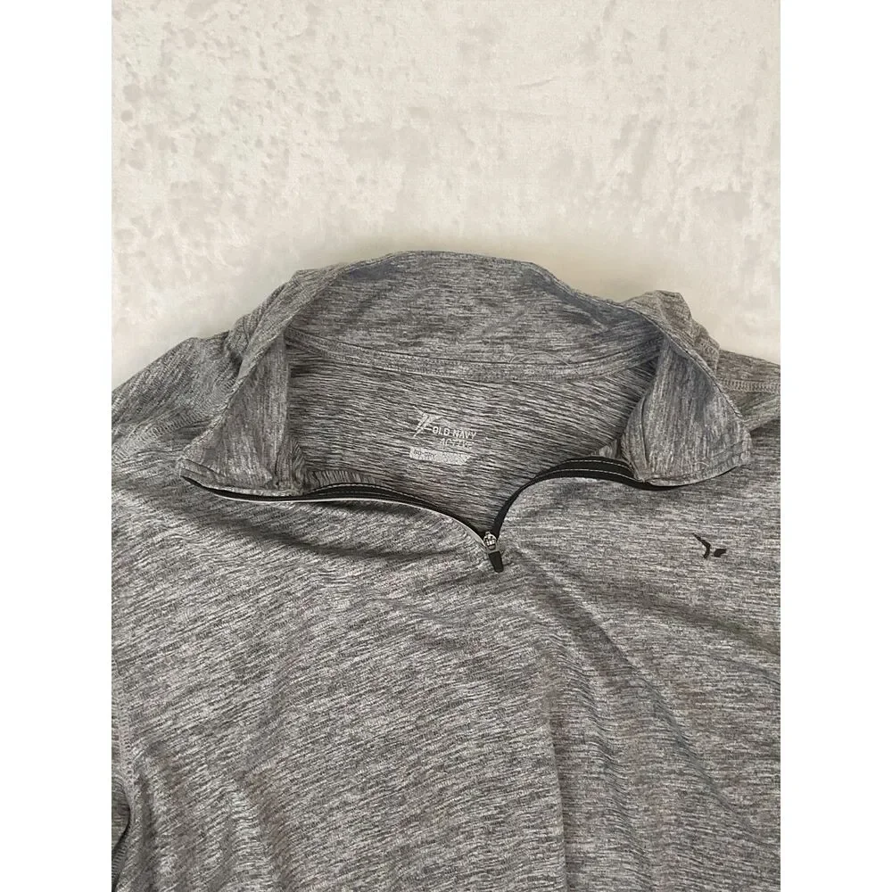 Old Navy Active Go-Dry Men's Grey Quarter Zip Pullover Size XL